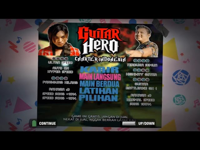 Game Guitar Hero mod lagu-lagu bahasa Indonesia