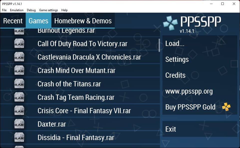 emulator PPSSPP windows