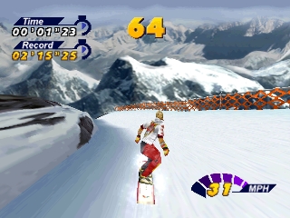 Rushdown PS1 Snowboard Gameplay