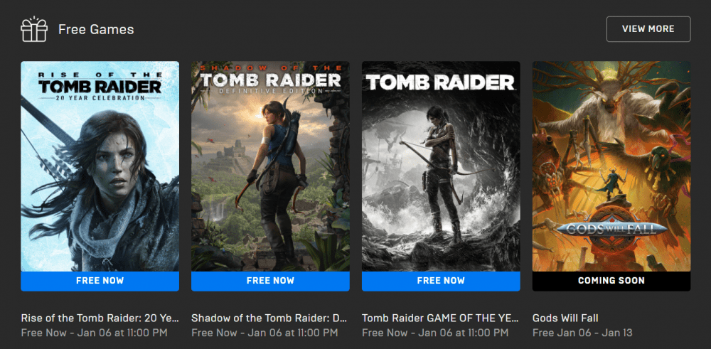 Game Gratis Epic Games - Tomb Raider Trilogy