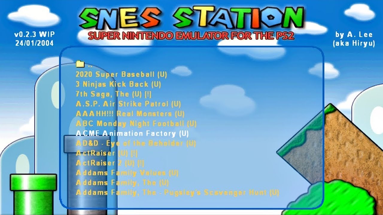 Bermain game super nintendo di ps2 dengan snes station