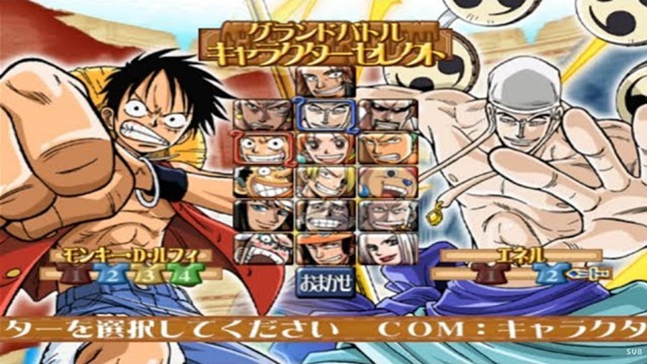 Cara membuka semua karakter, kostum dan arena game One Piece: Grand Battle! 3 PS2
